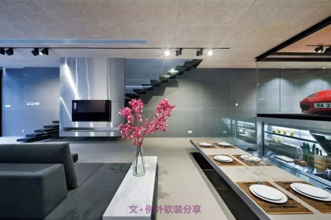 室內(nèi)設(shè)計(jì)師一任性，豪車也成裝飾品-別墅設(shè)計(jì)_軟裝設(shè)計(jì)_室內(nèi)設(shè)計(jì)_豪宅設(shè)計(jì)-深圳例外軟裝設(shè)計(jì)公司